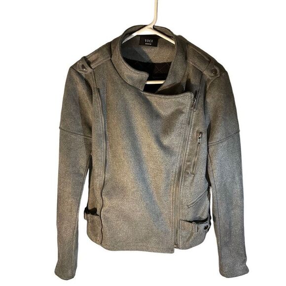 VICI Grey Moto Jacket, Medium. Mint - Picture 1 of 15